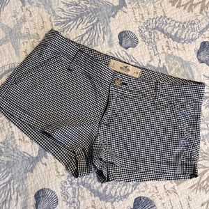 Hollister Shorts | Gingham Navy Blue/White